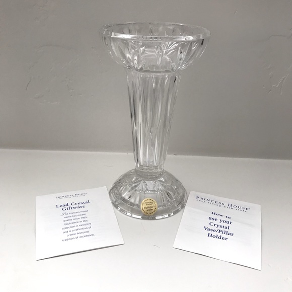 Princess House Accents Princess House Lead Crystal Vase Candle